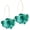Blue Green, variant on Handmade Bohemian Acrylic Large Flower Dangle Drop Earrings Unique Resin Tiered Petal Flower Line Earrings for Women