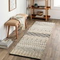 thumbnail image 4 of Hauteloom Malolos Jute Living Room, Bedroom Area Rug - Bohemian, Transitional - Cream, Black - 2' x 3', 4 of 10