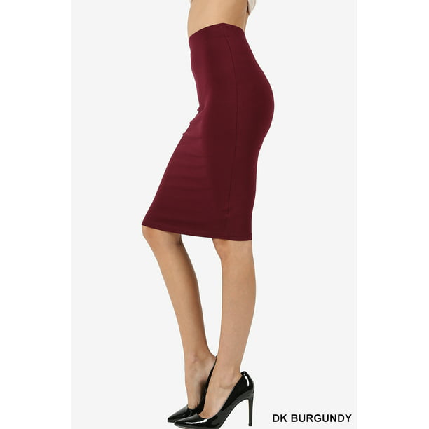 TheLovely - Women Knee Length Pencil Straight Office Midi Skirts ...