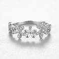 thumbnail image 3 of Daisy Flower Ring Sterling Silver Gold Plated 925 Gemstone Korean Style Fashion Jewelry Gift For Women Everyday Wear, 3 of 4