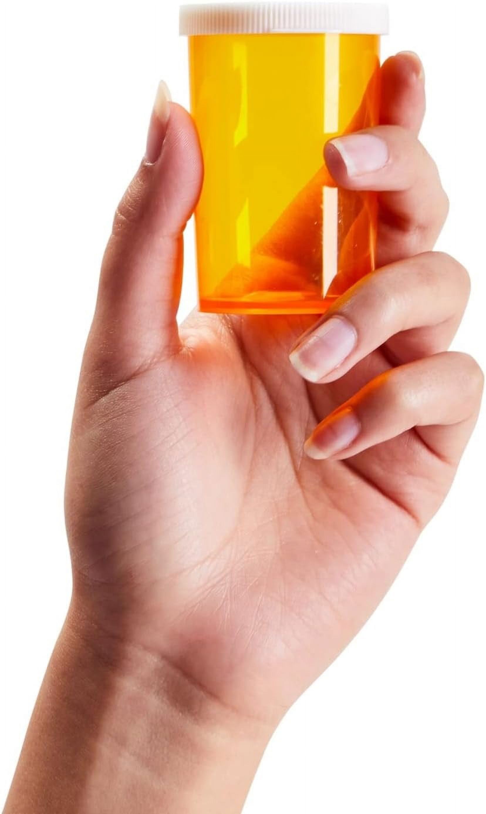 Pharmacy Prescription Vials, Amber Medicine Bottle, 30 Dram Snap Caps, Caps Included, Pack of 280 (Medicine & Pill Container, Pharmacy Bottle, Pharmacy Container, Plastic Container) by Sponix BioRx