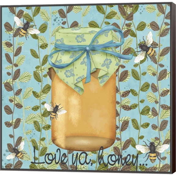 Great Art Now Bees & Honey II by Jade Reynolds, Canvas Wall Art, 12W x 12H