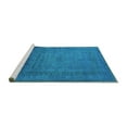 thumbnail image 2 of Ahgly Company Machine Washable Indoor Rectangle Oriental Turquoise Blue Industrial Area Rugs, 2' x 3', 2 of 4
