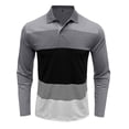 thumbnail image 4 of DecSea Mens Fashion Polo Shirts Cotton Classic Long Sleeve Thermal Button Shirt, 4 of 7