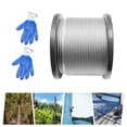 thumbnail image 3 of 300ft 1/4" 7x19 Braided 304 Stainless Steel Wire Rope Cable – Corrosion Resistant High Strength Flexible Wire with Protective Gloves for Construction, Marine & Outdoor Use, 3 of 13
