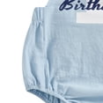 thumbnail image 6 of Leey-World Baby Girl Boy 1st Birthday Clothes One Year Old Bubble Bodysuit Backless Rib Romper Cake Smash Outfits(Blue,6-12 Months), 6 of 6