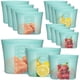 thumbnail image 1 of Bolsas de comida reutilizables Annaklin, paquete de 12 unidades, 100% silicona, color aguamarina, 1 of 7