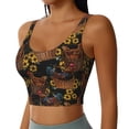 thumbnail image 2 of Rateoe Chicken Rooster Print Womens' Sports Bras Scoop Neck Sports Vest- Padded U Back Seamless High Impact Support, 2 of 7