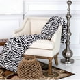 thumbnail image 3 of Ultra Soft Micro Plush Flannel Bed Zebra Skin Print Blanket White Queen, 3 of 5