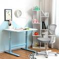 thumbnail image 2 of Costway Kids Desk Chair Study Computer Chair with Adjustable Height, Lumbar Support Grey, 2 of 10