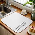 thumbnail image 6 of Dish Drying Mat for Kitchen Counter Solid Color Drying Pad Absorbent Drying Mats for Countertops Sinks Draining Racks White Reversible Drainer Kitchen Accessories 18x24 Inch, 6 of 7