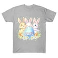 thumbnail image 4 of Ounisa Womens Short Sleeve Tees Crew Neck Easter Bunny Printed Soft Fabric Loose Fit 2026 Spring Summer Daily Casual Fashion Comfortable Trendy Basic Wear Tops S-2XL, 4 of 5