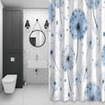 thumbnail image 4 of Blue Dandelion Shower Curtain for Bathroom Decor, Pastoral Flowers Farmhouse Plant Spring Waterproof Fabric Shower Curtain, 36"x72" Set with 12 Hooks, 4 of 9