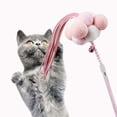 thumbnail image 3 of Juguete para gatos, palo para gatito, Hada, divertido palo para gato, juguete para gato, borla, campana, pluma, divertido palo para gato grande (polvo gris claro), 3 of 4