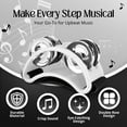 thumbnail image 2 of Foot Tambourine Percussion with Double Row Steel Jingles - Foot Shaker Musical Instrument Drum for Kids KTV Party Shoes Toy Gift Singer Vocalists Cajon & Guitar Players (White), 2 of 8