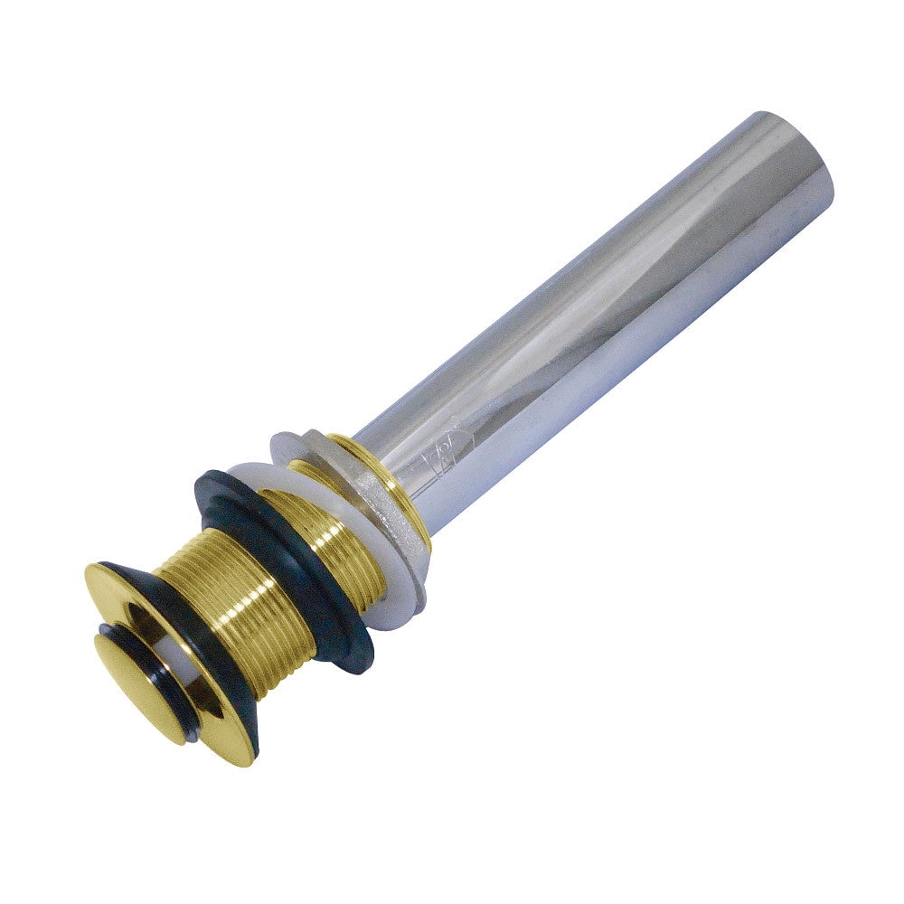 Bathroom Sink Push Pop-Up Drain without Overflow, 1-1/4" Pipe Dia., Brass EV8000MB