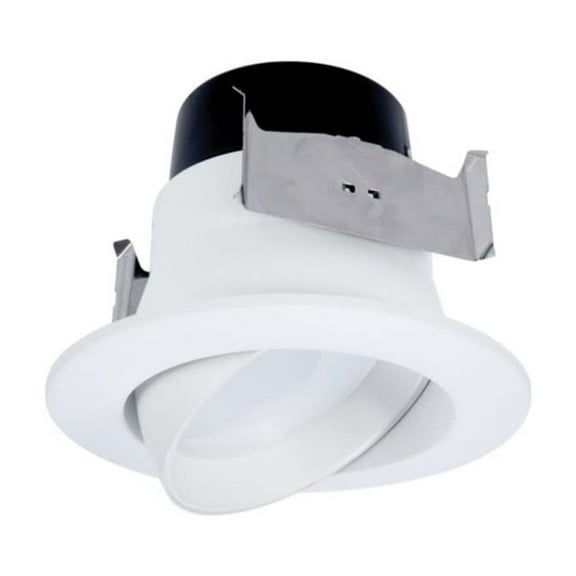 Halo 3008723 4 in. 9W LA4 Series Matte Recessed Mount Light with LED Adjustable Retrofit Kit, Warm White