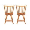 thumbnail image 5 of Linon Branson Medium Oak Windsor Back Dining Chairs, Set of Two, 5 of 13