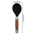thumbnail image 3 of Vrorvz 316 Stainless Steel Rice Spoon with Wooden Handle Ergonomic Design for Easy Grip Versatile for Serving Rice Soups Stews Dishwasher Safe Kitchenware Accessory, 3 of 8