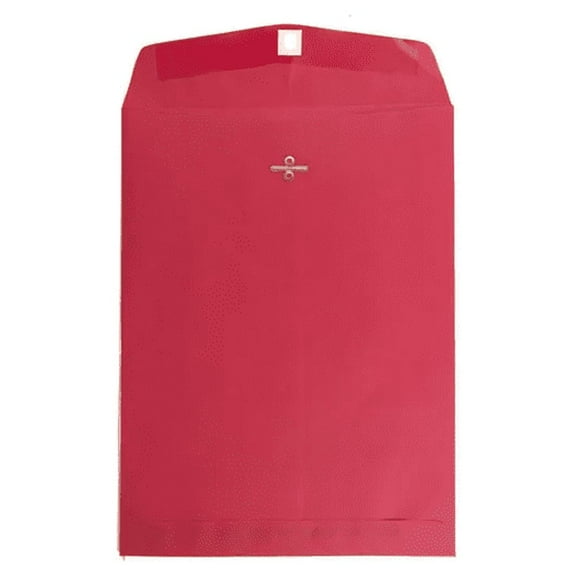 LUXPaper 9 x 12 Clasp Envelopes, Ruby Red, 100/Pack