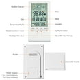 thumbnail image 2 of Yeacher Mini Digital Thermometer Indoor Hygrometer Room 鈩?鈩?Temperature Humidity Monitor Meter Gauge Alarm Clock Thermo-Hygrometer with Max Min Value Display, 2 of 8