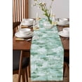 thumbnail image 4 of Ldtrchee Abstract Teal Green Table Runner 36 Inches, Modern Country Rustic Street Paint Art Bed Runner Dresser Scarves Tabletop for Indoor Outdoor Parties/Ceremony/Banquet, 13"x 36", 4 of 8