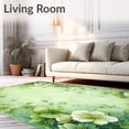 thumbnail image 2 of ODIKA 8'x10' Machine Washable Non-Slip Area Rug, Verdant Blossom Sculpted Floral Garden Green High Traffic Rug, Green, 93931, 2 of 7