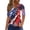 Z004-Red, variant on Women's American Flag Golf Shirts 4th of July Short Sleeve Performance Moisture Wicking Quick Dry USA Patriotic Polo Shirt