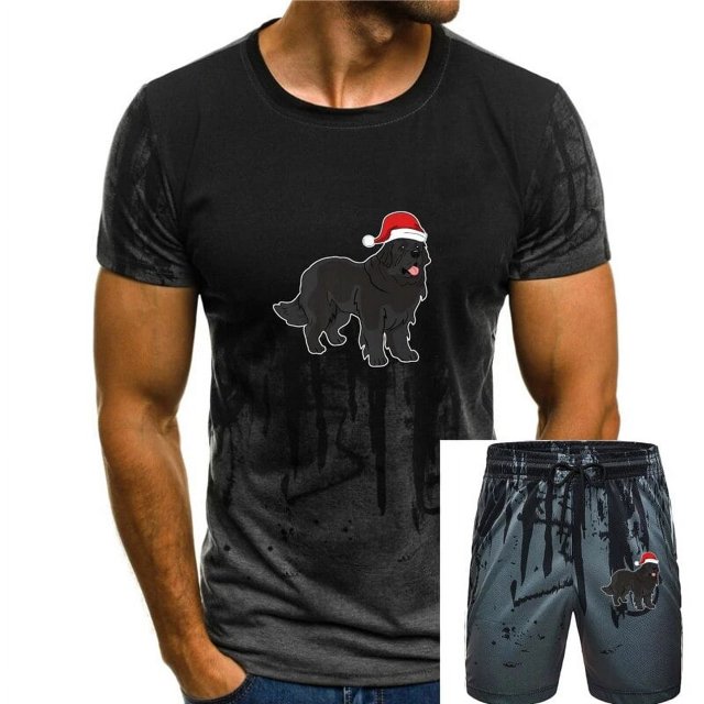 Gorro Navidad pijama Terranova en camiseta de Papá Noel-Camiseta para hombre-Negro