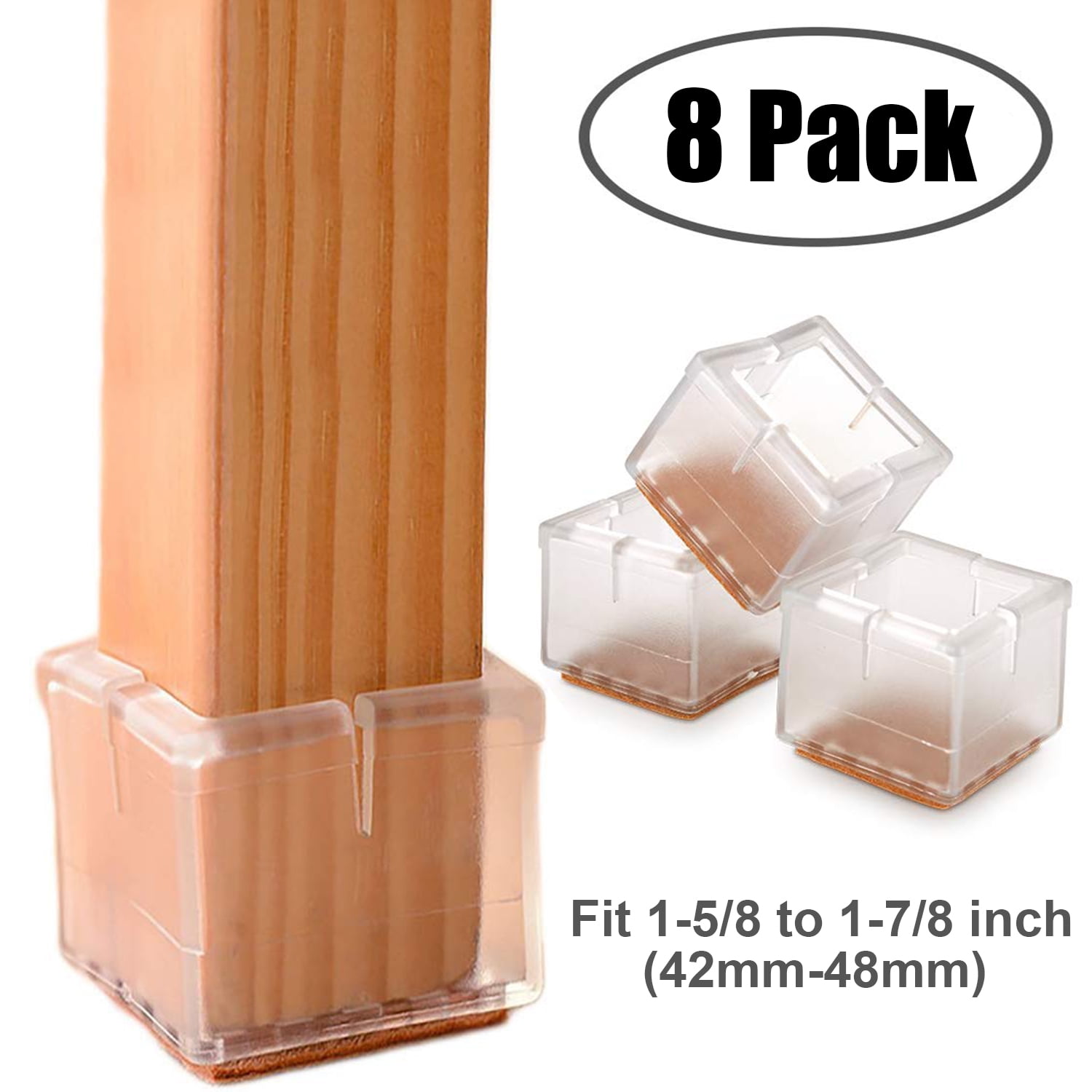 Chair Leg Covers Hardwood Floors Protector Square Furniture Table Feet