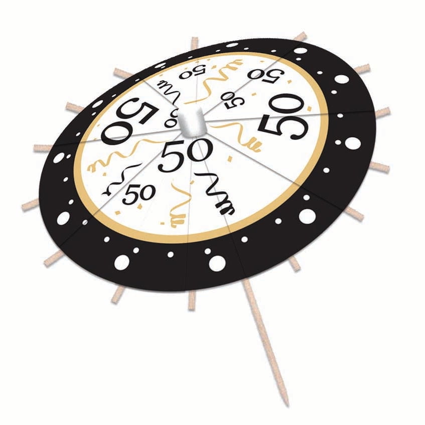 50th Birthday Drink Umbrellas