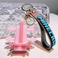 thumbnail image 2 of Modern Anime Cartoon Silicone Keychain Backpack Charm Accessory For Kids And Adults Durable Decorative Taster Glasses Womens Wallets Key Bands Wallet Wrist Strap round Acrylic Blanks Wrist Key Fob Key, 2 of 4