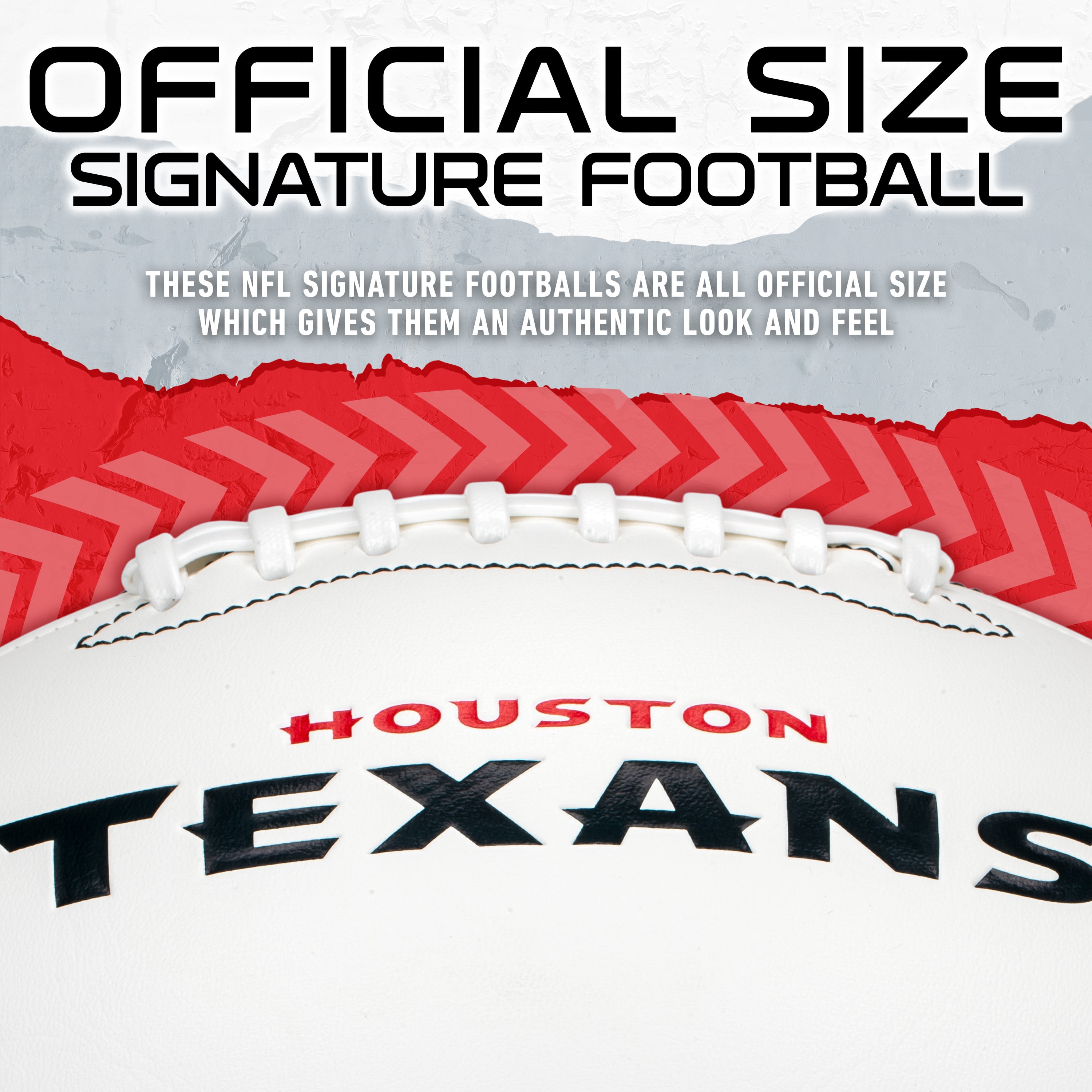 Franklin Sports NFL Houston Texans Autograph Football - Official Size White Panel Souvenir Football for Autographs + Signatures - NFL Team Fan Shop Memorabilia Football for Display