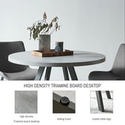 Round Dining Table Set, Mid Century Modern Round Dining Table 35 INCH, Leisure Coffee Table, Saving Space