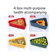 thumbnail image 1 of Conteneur de Rangement pour Restes de Pizza, Boîte Organisatrice de Pizza Économise de l'Espace Conteneur de Rangement Réutilisable en Trancheuse Bleu, 1 of 10