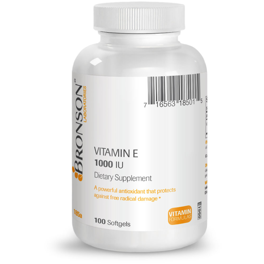 Bronson Vitamin E 1000 IU NONGMO, 100 Softgels