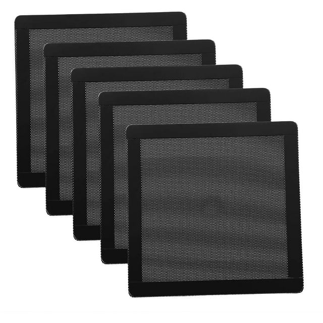 Fan Dust Filter Mesh Magnetic Frame PVC PC Computer Case Fan Dust Mesh Cover Grills Black-120*120MM 5PACK