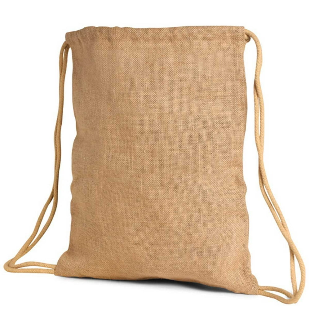 Carrygreen Pack of 100 Unlaminated Natural Jute Burlap Large