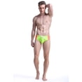 thumbnail image 3 of Aayomet Maillots de Bain pour Hommes avec Doublure de Compression Maillots de Bain de Printemps de Plage Caleçons Courts de Bain Triangulaires (Vert, G), 3 of 5