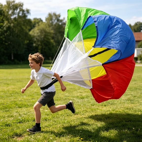 Running Speed Training Chute With Adjustable Belt Colorful Drag Parachute For Sprint Workout Strength And Agility Exercise 43.3 Inch