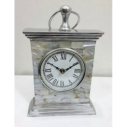 THOR INSTRUMENTS Maritime Chrome Desk Clock Nautical Table Clock 4" Diameter Rustic Vintage Home Decor Gifts