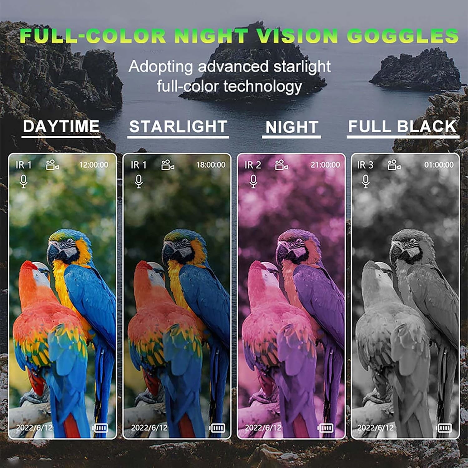 Night Vision Goggles for Adults, Military Tactical Digital Infrared Night Vision Camera Binoculars with 32GB Memory for Outdoor Activities,A