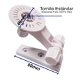 thumbnail image 2 of Soporte Base Para Cámaras de Seguridad CCTV Universal Zinker Plástico Blanco, 2 of 5