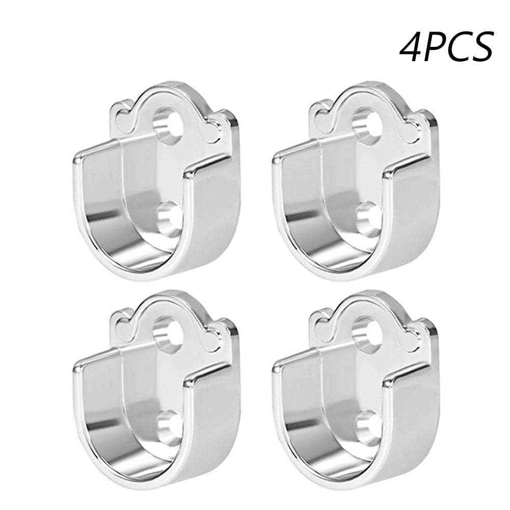Details about   Stainless Steel Closet Rod Holder Shower Curtain Rod Tension Rod Sockets Flange 