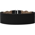 thumbnail image 2 of HSHDLDF 3 Inch Wide Waspie Elastic Vintage Braided Buckle Waist Belt, 2 of 7