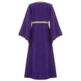 thumbnail image 3 of iiniim Kids Girls Victorian Queen Robe Gown Bell Long Sleeve Maxi Dress Party Dark Purple 8, 3 of 7