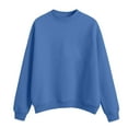 thumbnail image 5 of Resicozy Oversized Sweatshirt for Women Crewneck Solid Color Pullover Soft Trendy Sweatshirt Plus Size Sky Blue M, 5 of 5