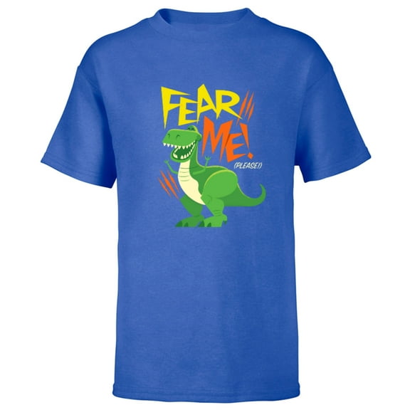 Disney Pixar Toy Story 4 Rex Fear Me Please T-Shirt - Short Sleeve T-Shirt for Kids - Customized-Royal