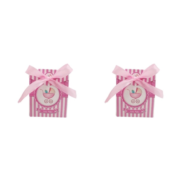 Ounissouiy 50 unidades/juego de caja de dulces para recuerdos de boda con cinta, Cajas de regalo de fiesta de estilo moderno, almacenamiento de Type1 NO1