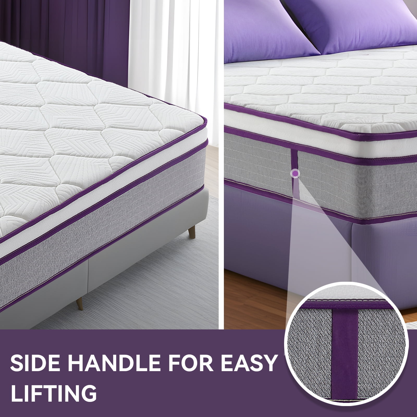 Full Mattress, 10 Inch Medium Firm Hybrid Mattresses with Gel Memory Foam and Pocket Springs, Pressure Relief & Firm Support, Medium Firm Full Bed Mattress in a Box, Motion Isolation, Edge Support